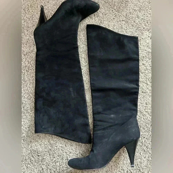 Alberto D. Molina Knee High Suede Heeled boots 8.5 - Picture 2 of 5
